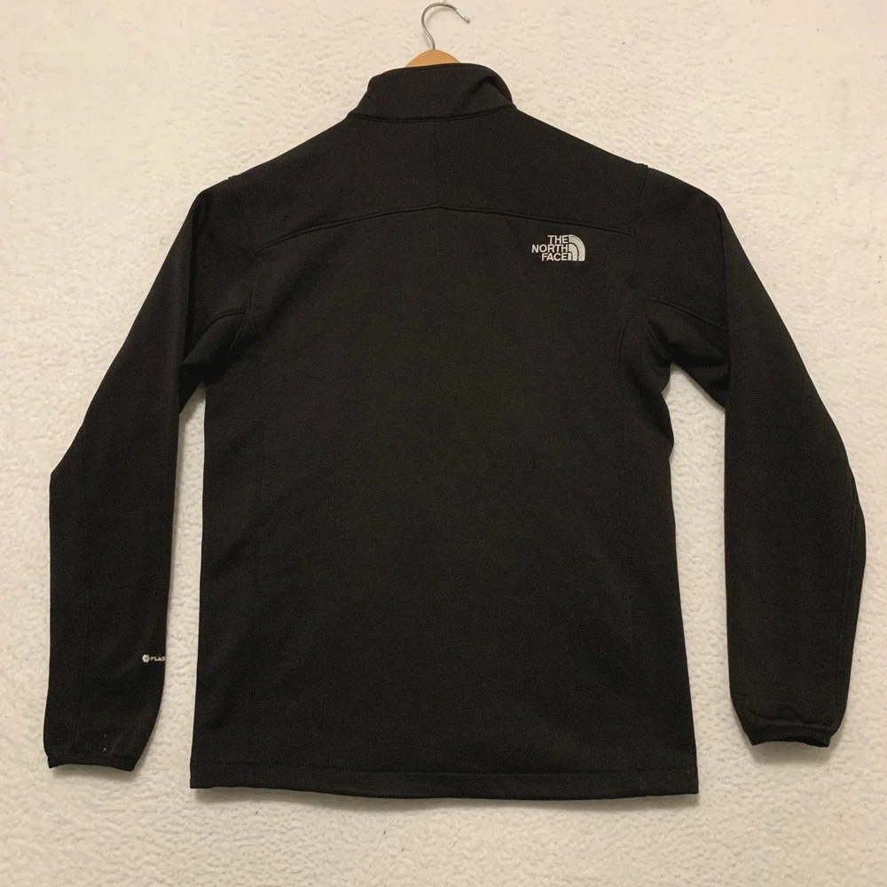 The North Face FlashDry Softshell Jacket Mens Small Full Zip Stretch Black